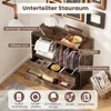 Stojak na gramofon COSTWAY, stolik na gramofon z półką, 4 Podgląd zdjęcia produktu 4