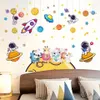 Niedliche Aquarell Astronauten Tier Wandaufkleber Produktbild-Vorschau 2