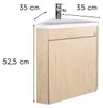 Meuble lave-mains LISA d'angle suspendu avec vasque résine Voir les images du produit 3