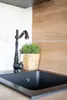 Granitspüle Küchenspüle 39x48 - Schwarz Einbauspüle Produktbild-Vorschau 3