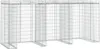 vidaXL Gabionen-Mülltonnenbox 270x91x120 cm Verzinktes Produktbild-Vorschau 1