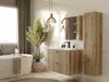 Lavabo Tigo 80 2S Oak Evoke 2 Tiroirs Façade Cannelée Voir les images du produit 2