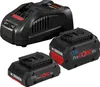 A Bosch battery charger and two Bosch ProCORE 18V batteries are displayed against a white background. Anteprima dell’immagine prodotto