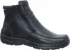 A black leather boot with a zipper closure, shown from the side against a white background. Náhľad obrázku produktu