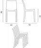 Polyrattan Tisch Quadratisch mit 4 Bunten Stühlen 90x90 Produktbild-Vorschau 4