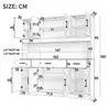 Armoire haute Flieks avec rangement multi-étagères, 2 Voir les images du produit 6