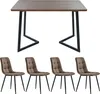 Flieks Table de salle à manger avec 4 chaises, Groupe de 5 Voir les images du produit 2