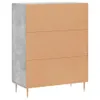 vidaXL Credenza grigio cemento 69,5x34x90 cm materiale a Anteprima dell’immagine prodotto 9