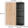 Armoire suspendue Vicco Fynn Anthracite/chêne doré Voir les images du produit 3