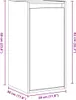 vidaXL Nástěnná skříň 30x30x100 cm z masivního dřeva Náhled obrázku produktu 7