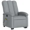 vidaXL Fauteuil de massage avec releveur Gris clair Tissu Voir les images du produit 3