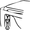 A close-up illustration of a mounting bracket and screw, likely for a toilet seat. Anteprima dell’immagine prodotto
