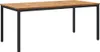 vidaXL Tisch für Outdoor Natürlich und Schwarz 180 x 90 x Produktbild-Vorschau 1