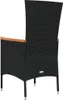 vidaXL Gartenstühle mit Kissen 2 Stk. Poly Rattan Schwarz Produktbild-Vorschau 6