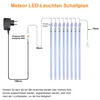 2.4M Chaîne de Lumières Noël Bleu 8 tubes LED pluie Voir les images du produit 3