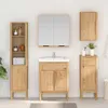 vidaXL Badkamerkast FLORO, wassenbruin, 35 x 30 x 160 cm Productafbeelding-voorbeeld 2