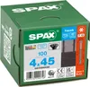 A product box for SPAX screws, showing the product details and branding. Produktbild-Vorschau
