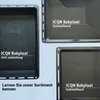 A collage of three oven trays, two of which have text overlays describing them as 'ICQN Bakplaat'. Produktbild-Vorschau