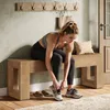 120 cm Eingangsbank, Sitzbänke im Landhausstil, Schuhbank Produktbild-Vorschau 2