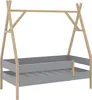 A children's bed with a teepee-like frame. Produktbild-Vorschau