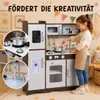 Drevená kuchynka na hranie Baby Vivo - Toni v hnedej farbe Náhľad obrázku produktu 2