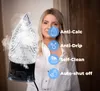 A woman is holding an iron, with icons and text highlighting its features. Voir les images du produit