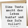 Mr. & Mrs. Panda Grußkarte Spruch Bunte Tante - Weiß - Produktbild-Vorschau 1
