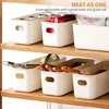 Contenitore in plastica 30 cm - 6 pezzi Bianco - Cestini Anteprima dell’immagine prodotto 3