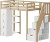 Sweiko Lit surélevé 90 x 200 cm avec tiroirs de rangement, Voir les images du produit 9