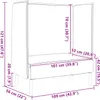 vidaXL Hoher Rücken Sofa 101cm Dunkelgrau Stoff Produktbild-Vorschau 5