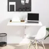 Tavolo pieghevole a parete bianco lucido 100x60x56 cm Anteprima dell’immagine prodotto 2