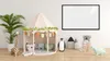 Magnetisches Whiteboard mit schwarzen Holzrahmen 60x40cm Produktbild-Vorschau 3