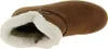 A top-down view of a brown bootie slipper with white fur lining. Anteprima dell’immagine prodotto
