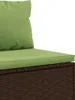 vidaXL 6-tlg. Garten-Lounge-Set mit Kissen Braun Poly Produktbild-Vorschau 5