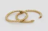 Creolen 12mm Gelbgold 585 14 Karat gemustert Produktbild-Vorschau 2