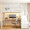 MODFU Jugendbett 140 x 200 mit Schreibtisch,Metall-Hochbett Produktbild-Vorschau 2