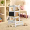 Lernturm PLAY aus Kiefernholz, 93x56x49 cm, weiß/naturbraun Produktbild-Vorschau 7