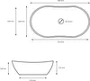 LuxeBath Waschbecken Aufsatzwaschbecken Oval, 63x36x15,5 Produktbild-Vorschau 7