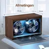 Olvy horlogewinder voor 6 horloges, met LED-verlichting, Productafbeelding-voorbeeld 5