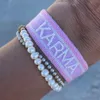 LS-LebenStil Canvas Statement Armband Karma Lila Flieder Produktbild-Vorschau 4