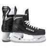 A pair of black CCM hockey skates on a white background. Voir les images du produit