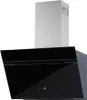 A black and silver kitchen range hood against a white background. Produktbild-Vorschau