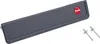 A gray handle strip with a red logo and two rivets on a white background. Produktbild-Vorschau