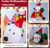 COSTWAY 210cm Aufblasbarer Weihnachtsmann Eisbär mit Produktbild-Vorschau 4