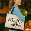 Huuraa Jutetasche Pastor mit Herz 21 Liter Black Jute und Produktbild-Vorschau 2