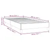 A diagram showing the dimensions of a white bed frame. Produktbild-Vorschau