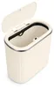 WELLHAUS Mülleimer oval 15L creme Click Deckel schmal Bad Produktbild-Vorschau 2