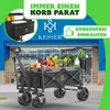 A KESSER folding wagon filled with groceries, parked in front of a store. Produktbild-Vorschau