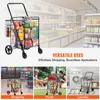 A collage of images showing a shopping trolley in different settings: a supermarket aisle, a picnic, and a laundry room. Podgląd zdjęcia produktu