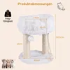 COSTWAY Katzenbaum in peluche, con tiragraffi, piattaforma Anteprima dell’immagine prodotto 2